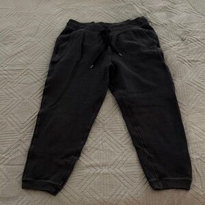 Black Waffle Jogger Pants